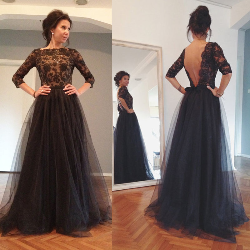 black gowns for party wear