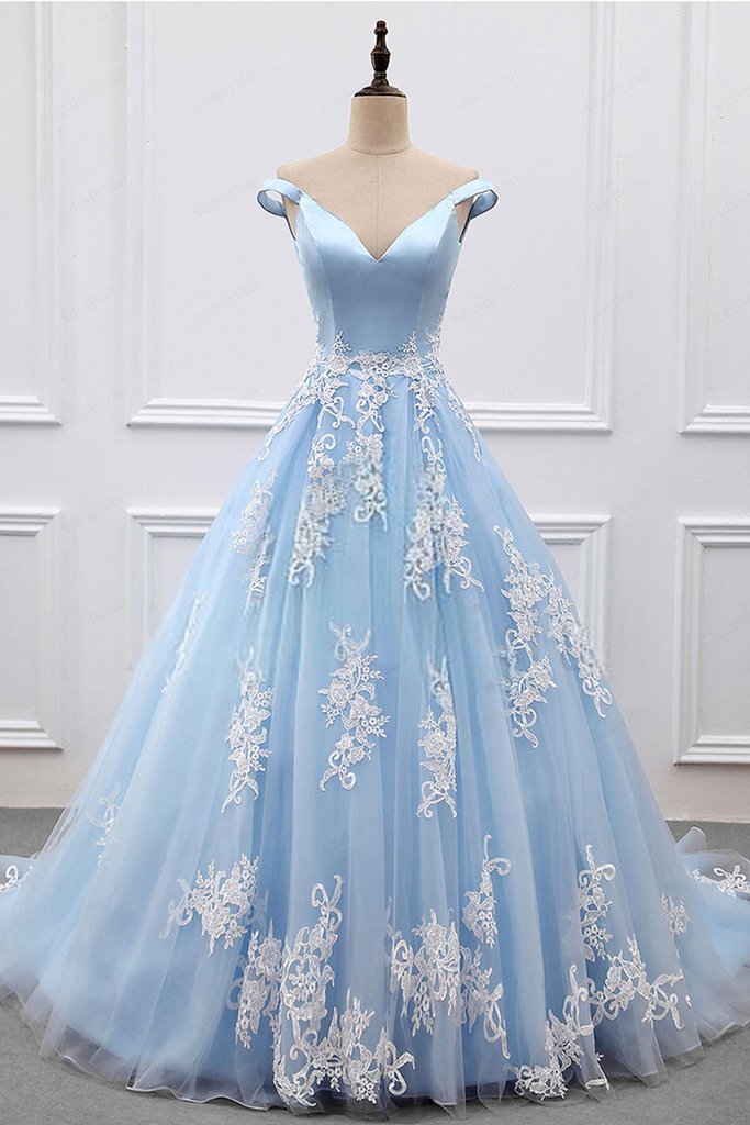 light blue ball dresses