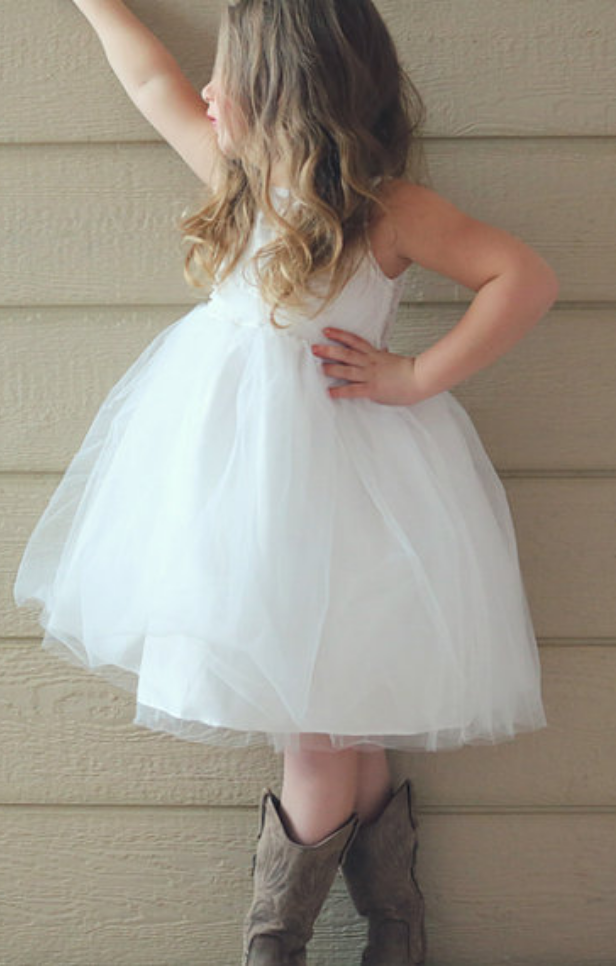 Ivory Flower Girl Princess Party Holly Communion Wedding Birthday Ball Gown