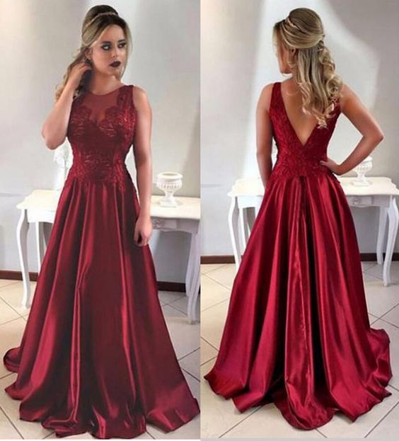 dark red dresses with sleeves