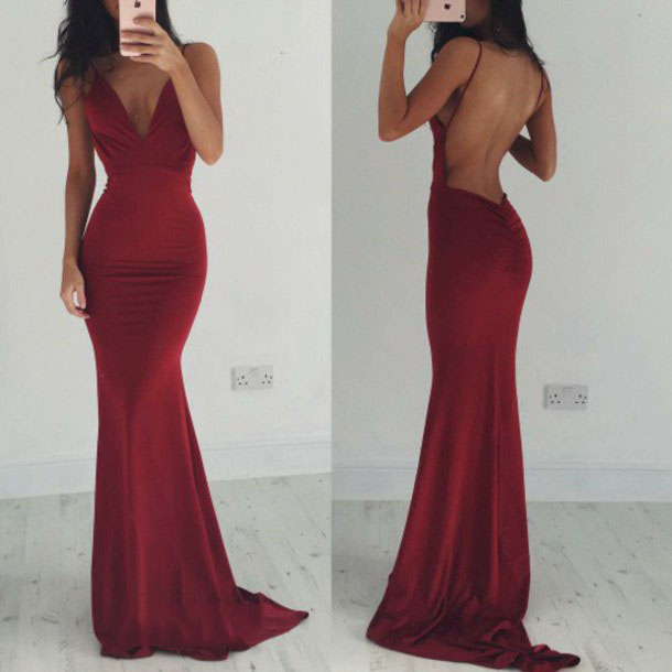 evening gown backless