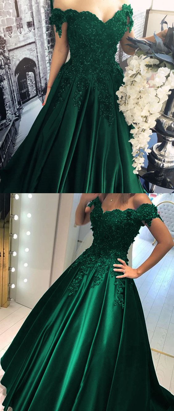 hunter green evening gowns