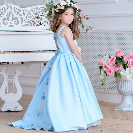 sky blue occasion dress