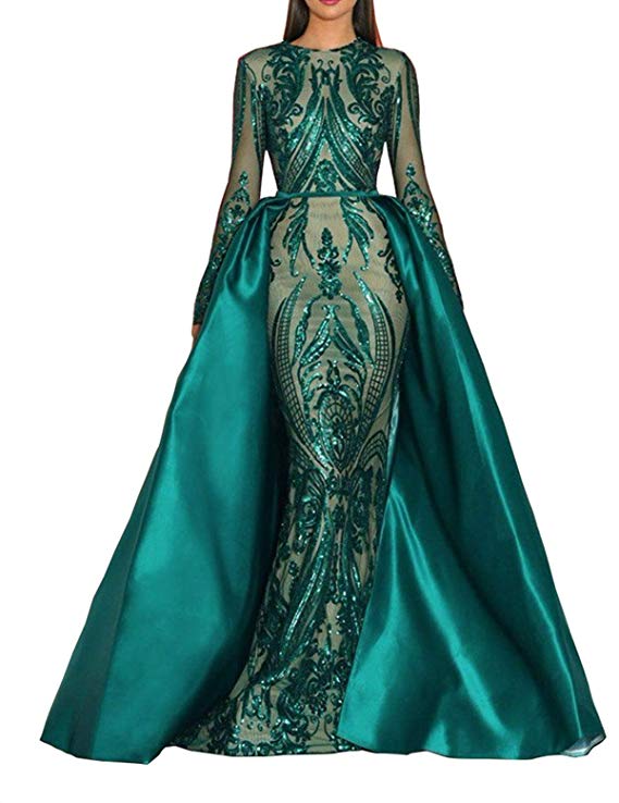 green pageant dress