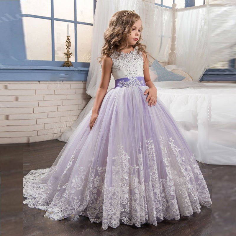 white and purple prom dress