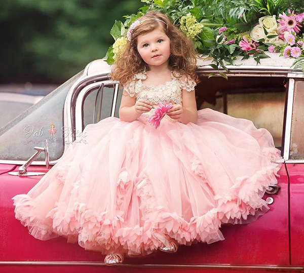 gown for kids pink