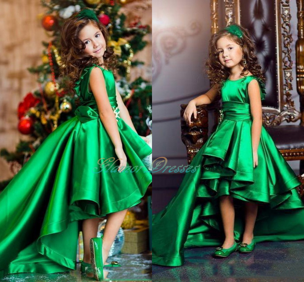 emerald green dress for kids