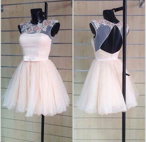 pale pink homecoming dresses