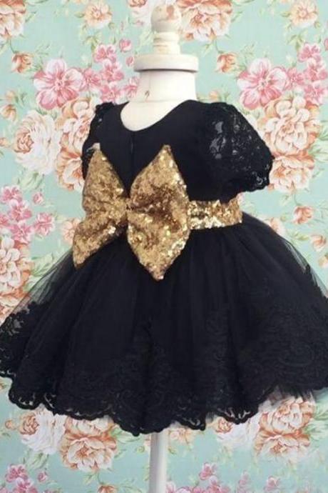 kids black and gold dress