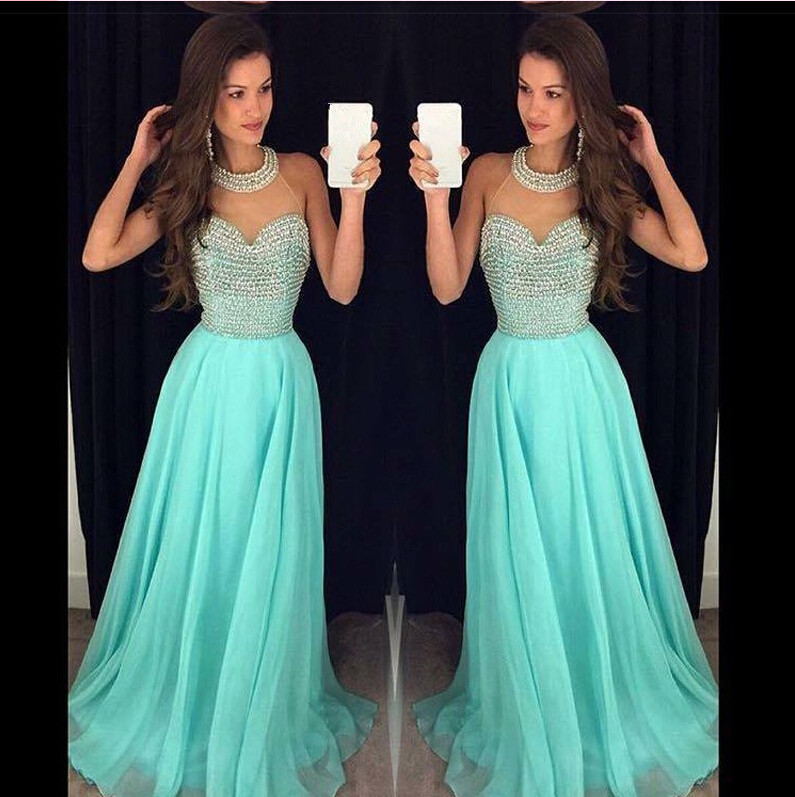 Aqua Prom Dress 2018